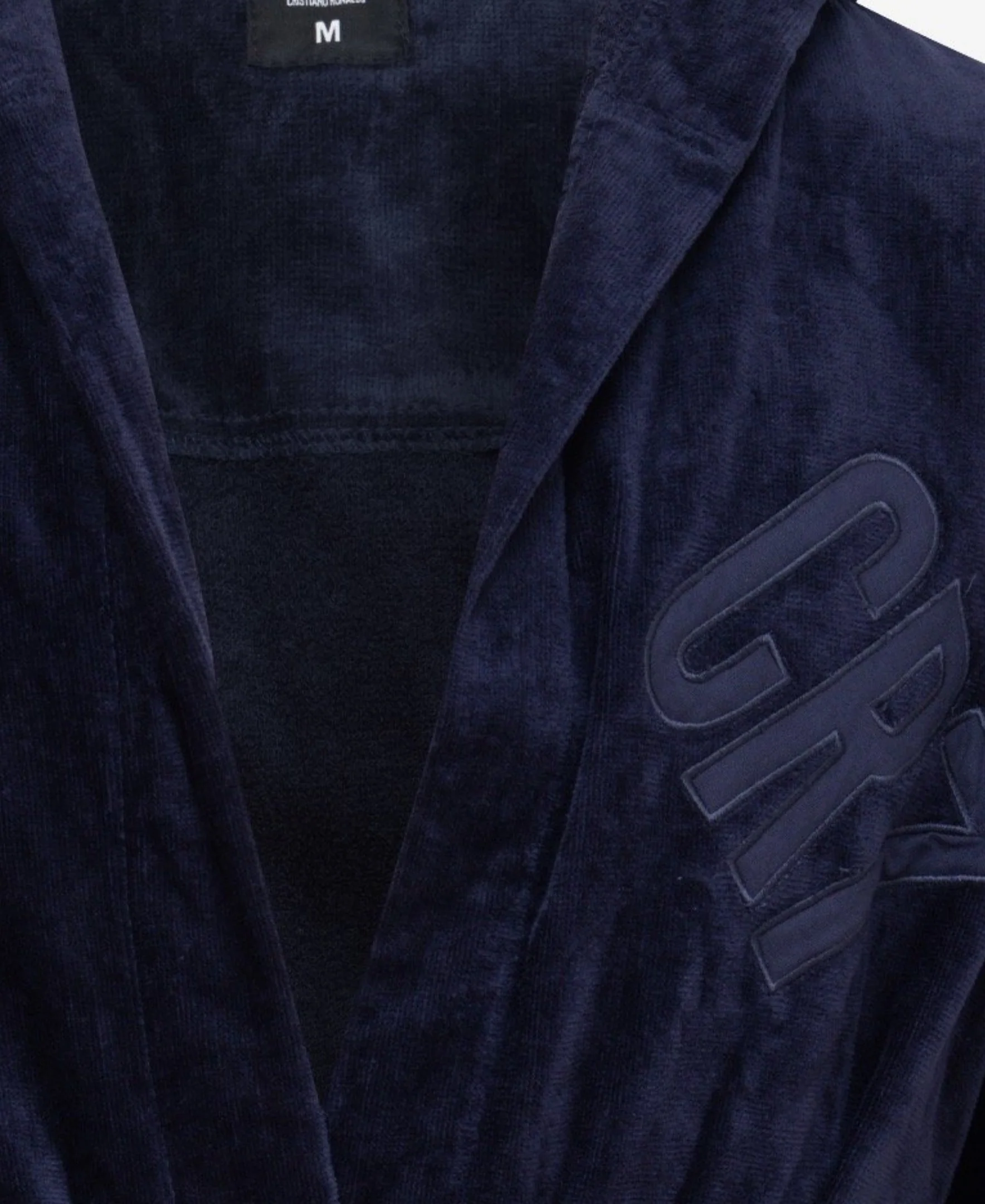 CR7 Men's Bathrobe -100% Cotton, Navy - Image 3