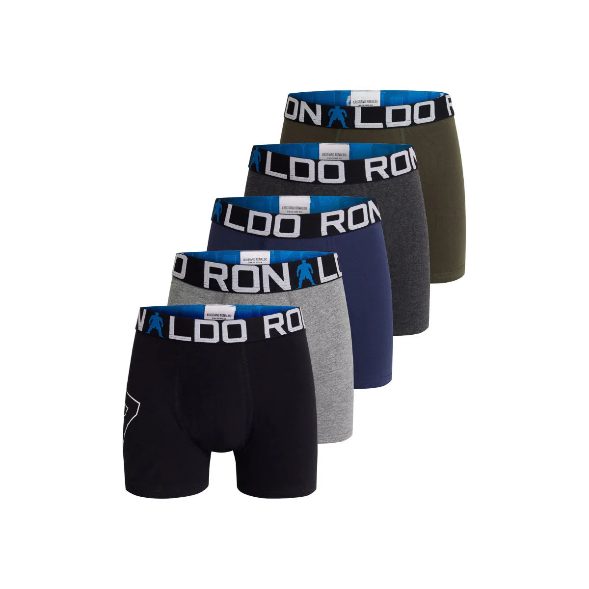 CR7 Boy's Travel Bag, Value 5-Pack Cotton Blend Trunks - Image 14