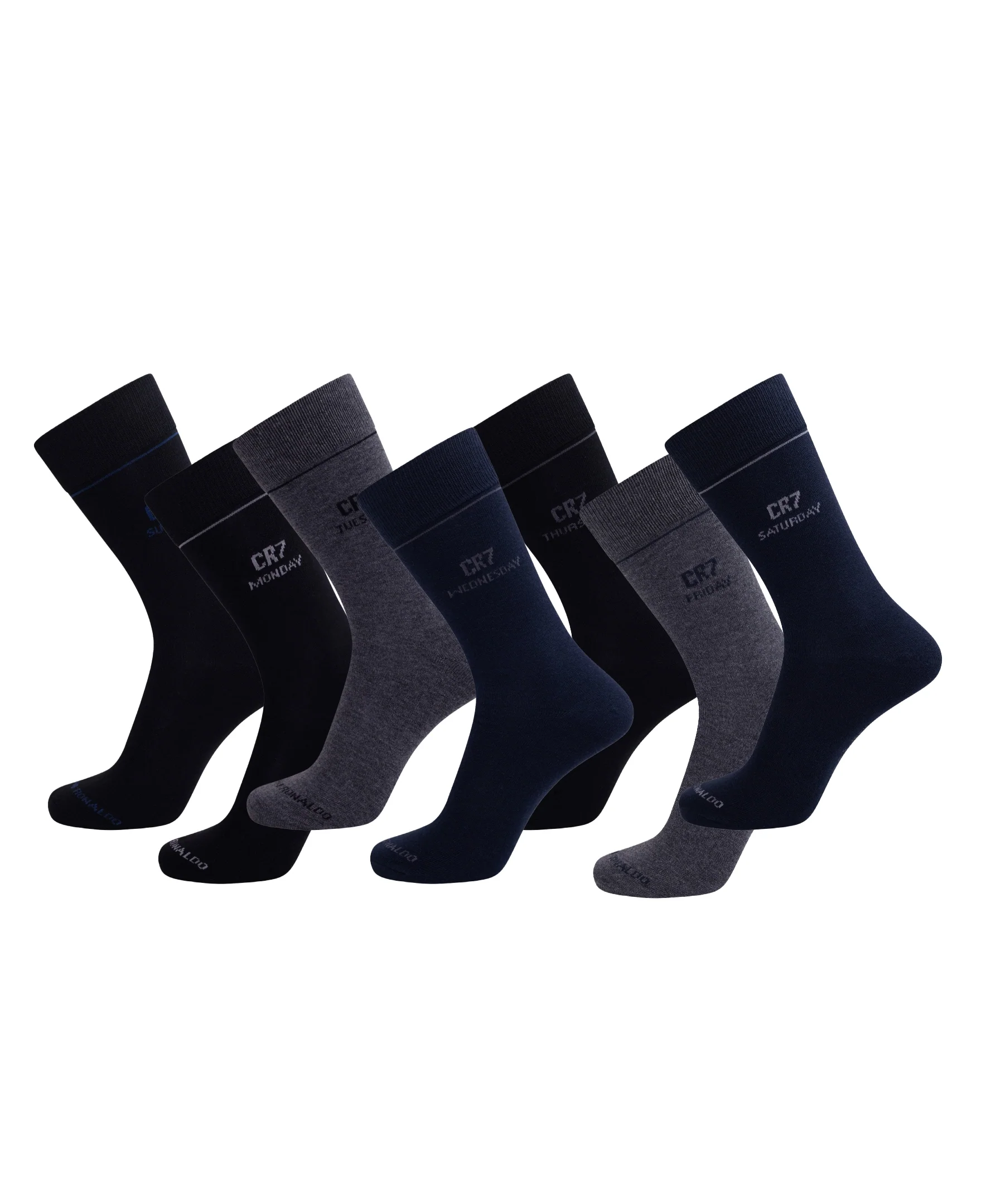 CR7 Days a Week, Men's Cotton Blend 7-Pack Socks - Image 12