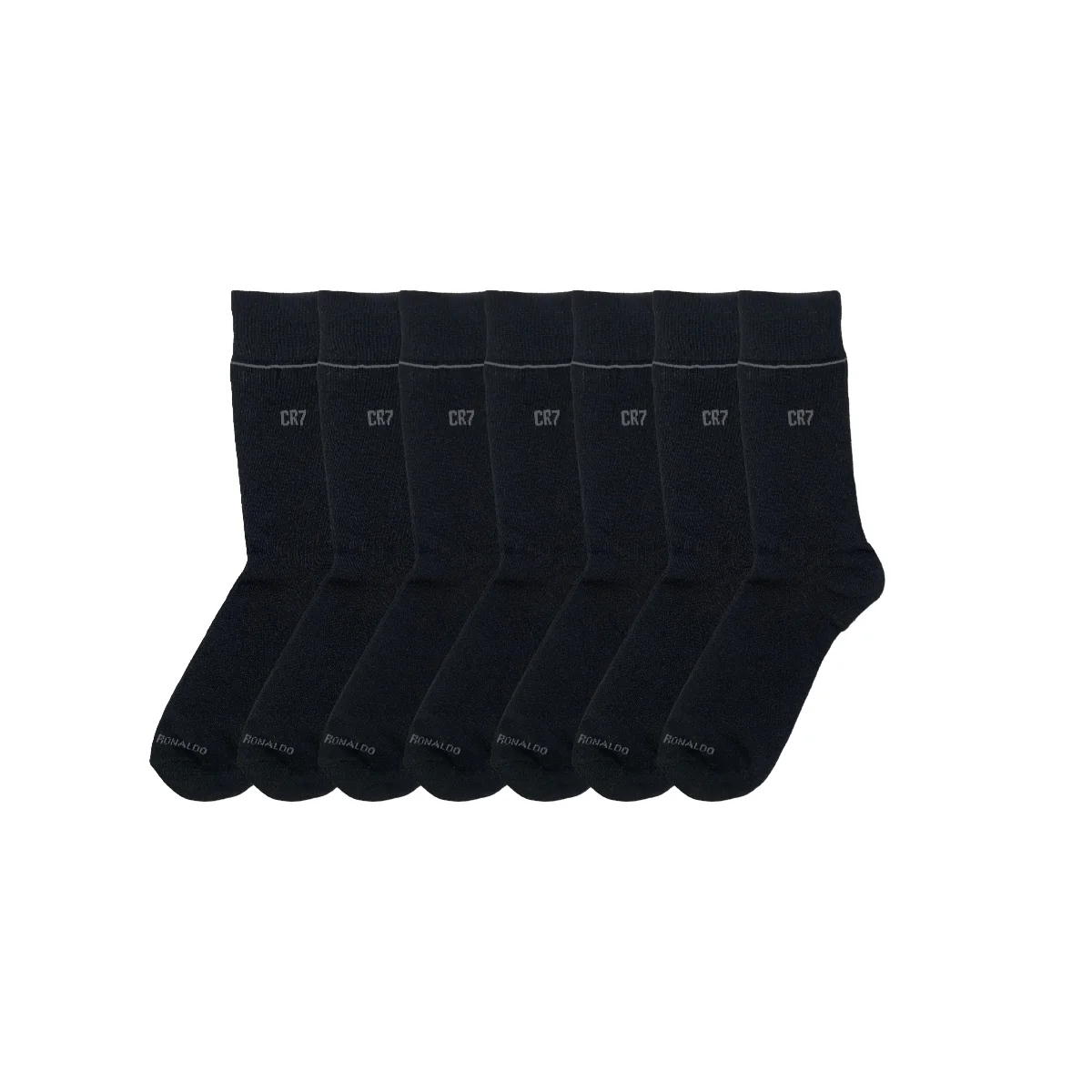 CR7 Men's Cotton Blend 7-Pack Socks, black - Image 4